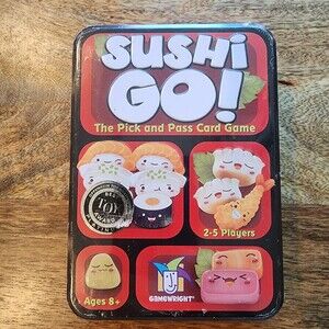 Gamewright Sushi Go! The Pick And Pass Card Game Tin Ages 8+ 2-5 New Sealed